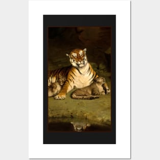 Tiger and Cubs by Gerome Posters and Art